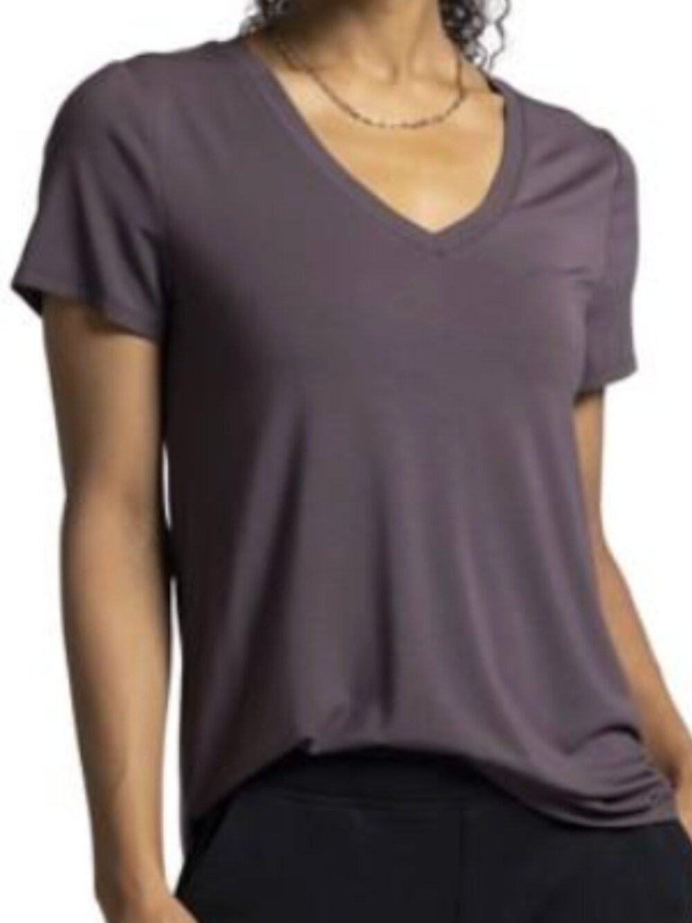 RECREATION Tatiana V-Neck T-Shirt - Raisin